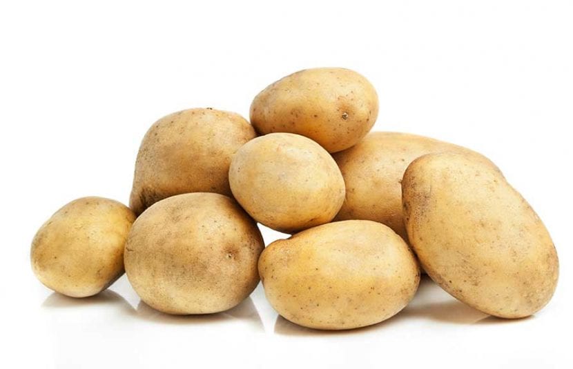 Tubérculos de patata de la variedad Agria