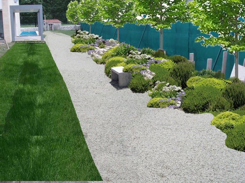 Senderos de jardín: medidas, materiales y base